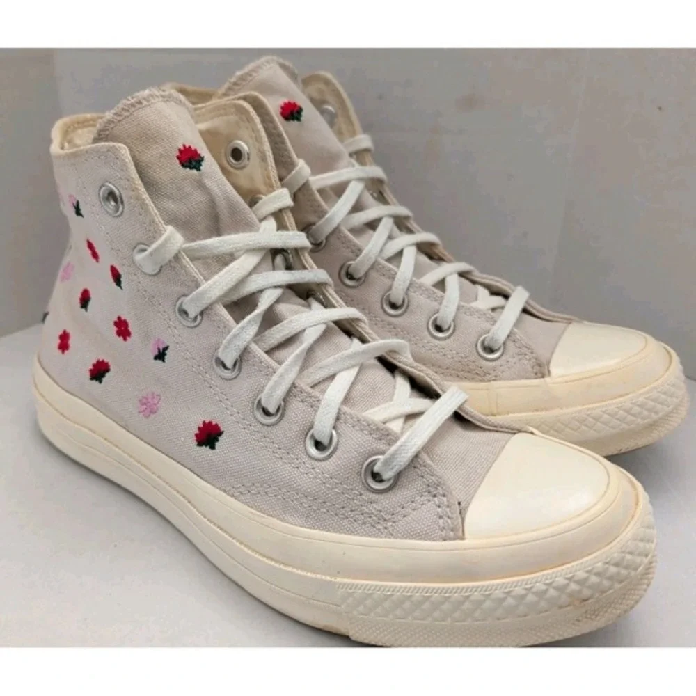Converse‎ Chuck 70 Summer Energy  Embroidered Floral Desert Sand/Egret Size 8